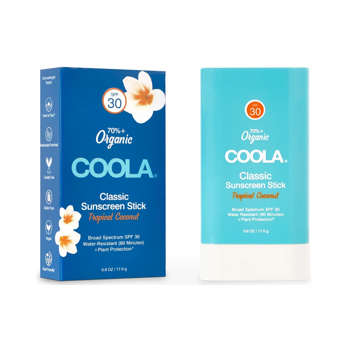 Classic Organic Sunscreen Stick SPF 30 Tropical Coconut
