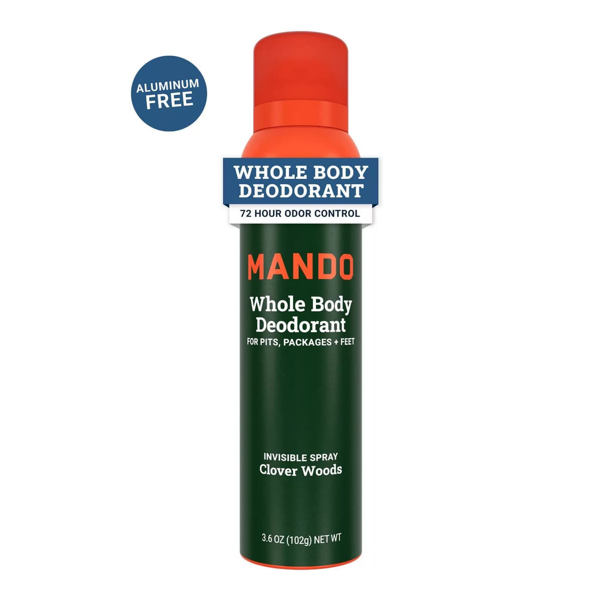 Whole Body Men's Aluminum Free Invisible Spray Deodorant - Clover Woods