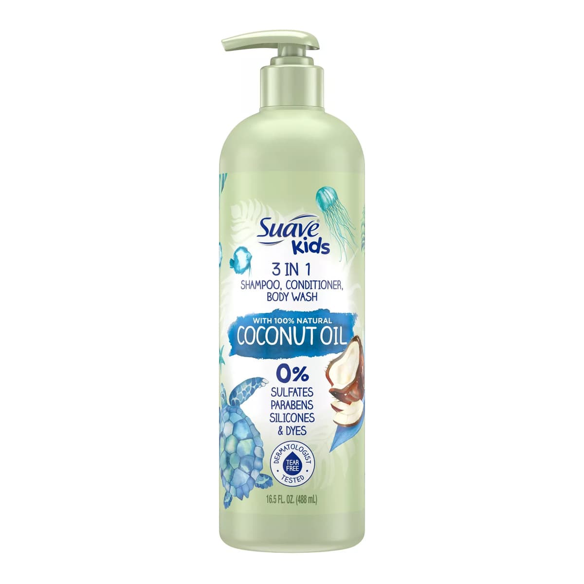 Kids' Natural Coconut Oil 3-in-1 Pump Shampoo + Conditioner + Body Wash