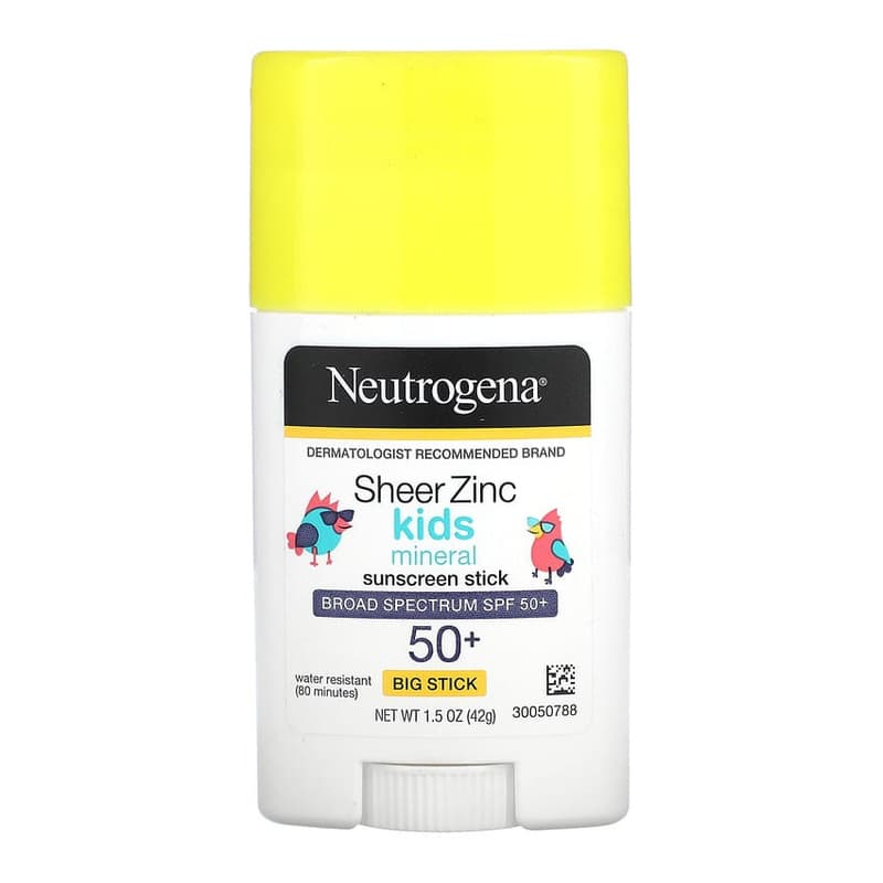 Kids, Sheer Zinc Mineral Sunscreen Stick, Big Stick, SPF 50+