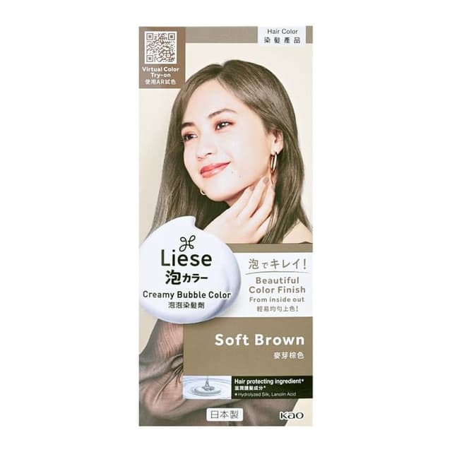 Liese Creamy Bubble Hair Color, Soft Brown