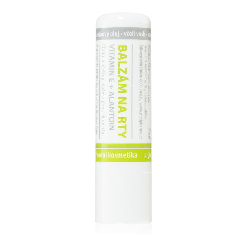 Lip balm with vitamin E and allantoin