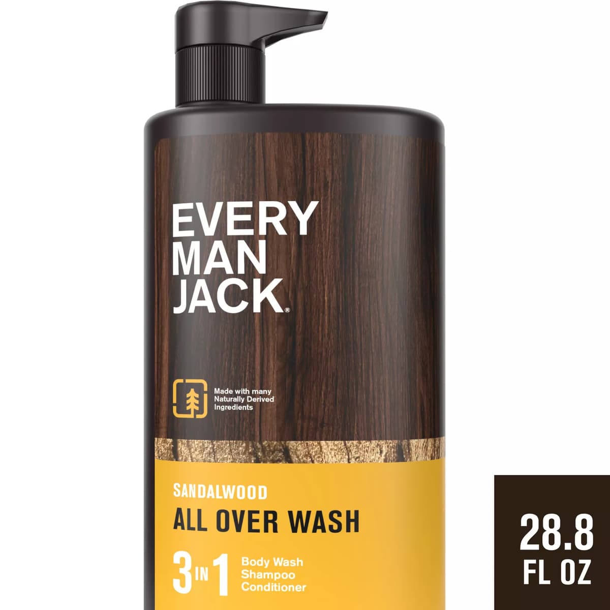 Sandalwood Hydrating Men's 3-in-1 Body Wash and Shampoo & Conditioner