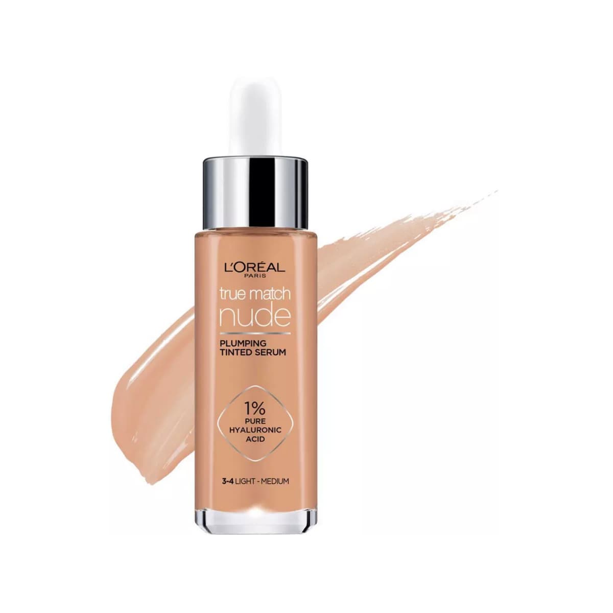 Paris True Match Nude Plumping Tinted Skin Serum, 1% Hyaluronic Acid, #3 4
