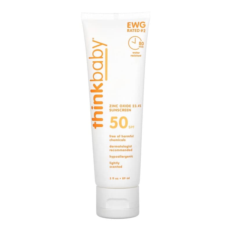 Thinkbaby, Zinc Oxide Sunscreen, SPF 50, Lightly Scented