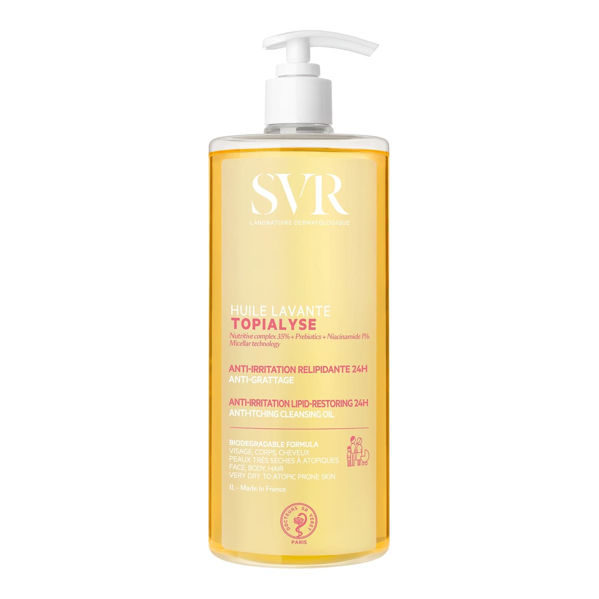 SVR Topialyse Face and Body Emulsifying Micellar Oil Wash