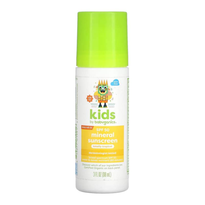 Kids, Mineral Sunscreen, SPF 50, Totally Tropical