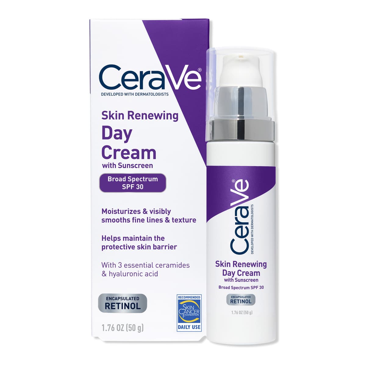 Skin Renewing Day Cream, Face Moisturizer with SPF 30 & Retinol