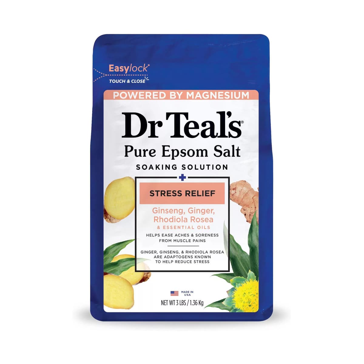 Stress Relief & Essential Oils Pure Epsom Salt Soaking Solution