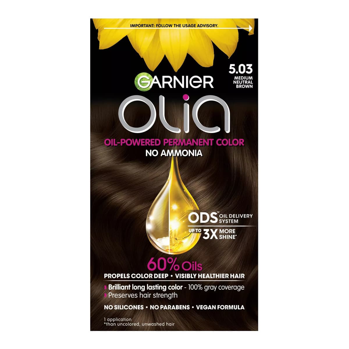 Olia Brilliant Color, #5.03 Medium Neutral Brown
