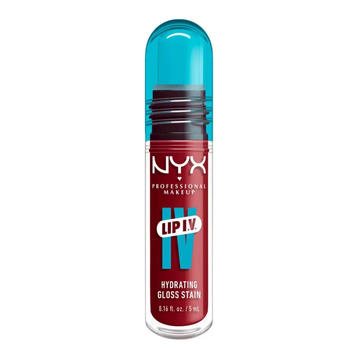 NYX Professional Makeup Lip IV Hydrating Gloss Stain, Lip Gloss, Berry Thirsty