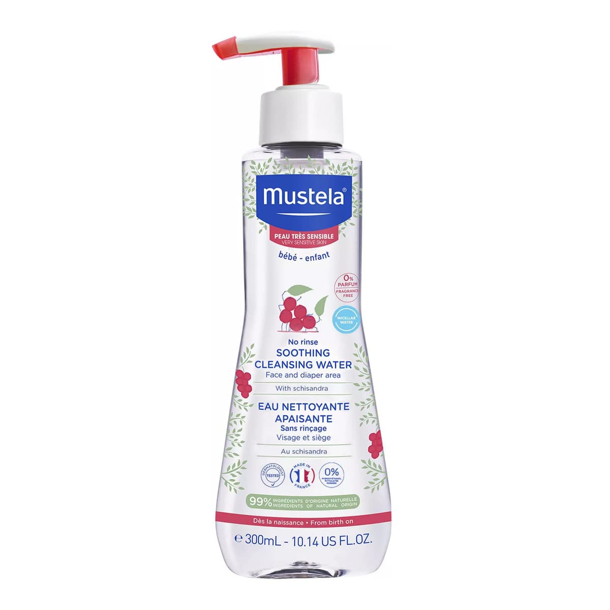 Sensitive No Rinse Soothing Cleansing Baby Micellar Water Fragrance Free