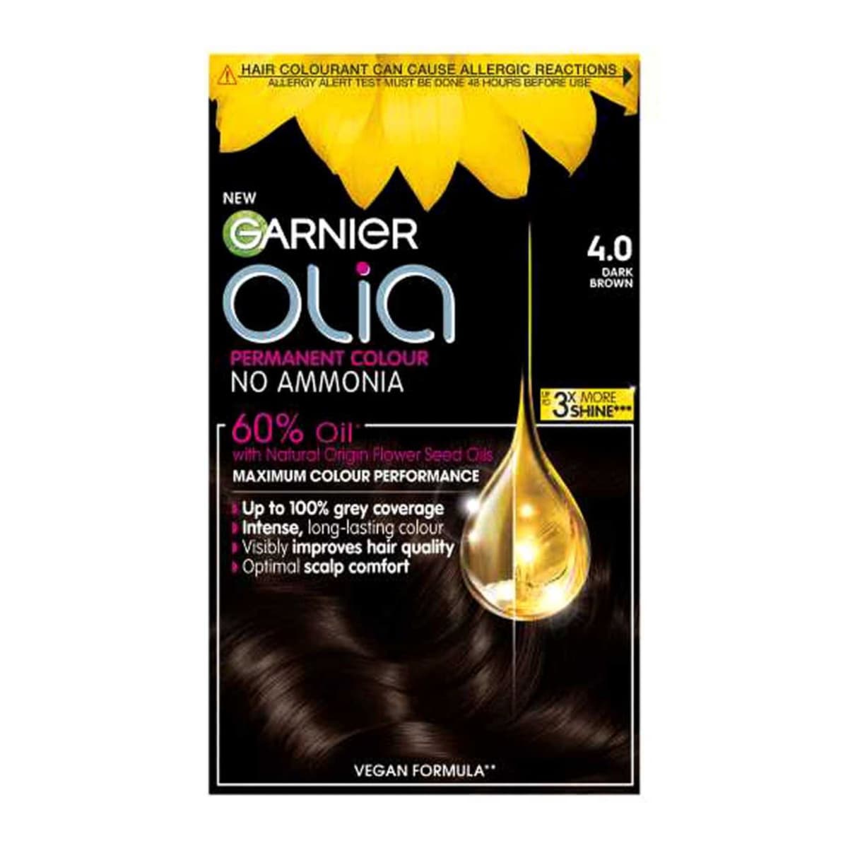 Olia 4.0 Dark Brown No Ammonia Permanent Hair Dye