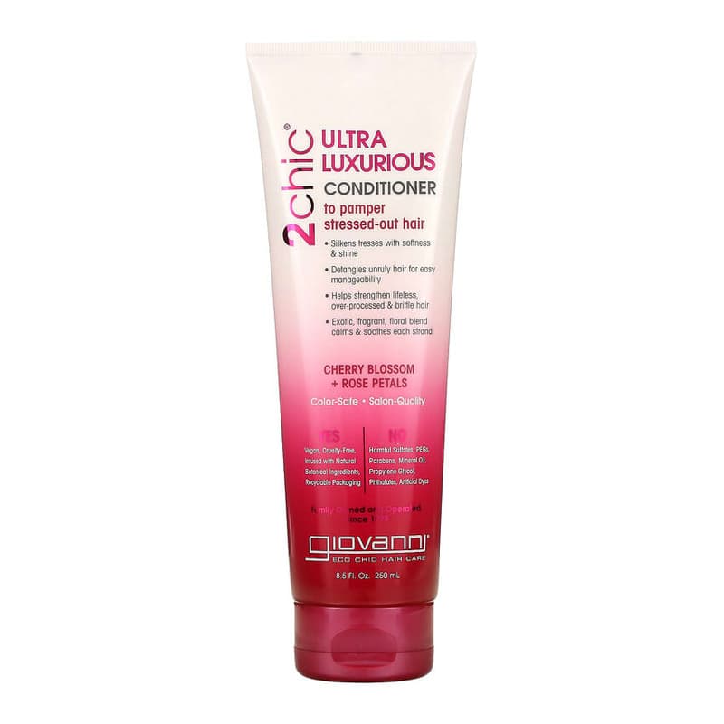 2chic, Ultra-Luxurious Conditioner, To Pamper Stressed-Out Hair, Cherry Blossom + Rose Petals