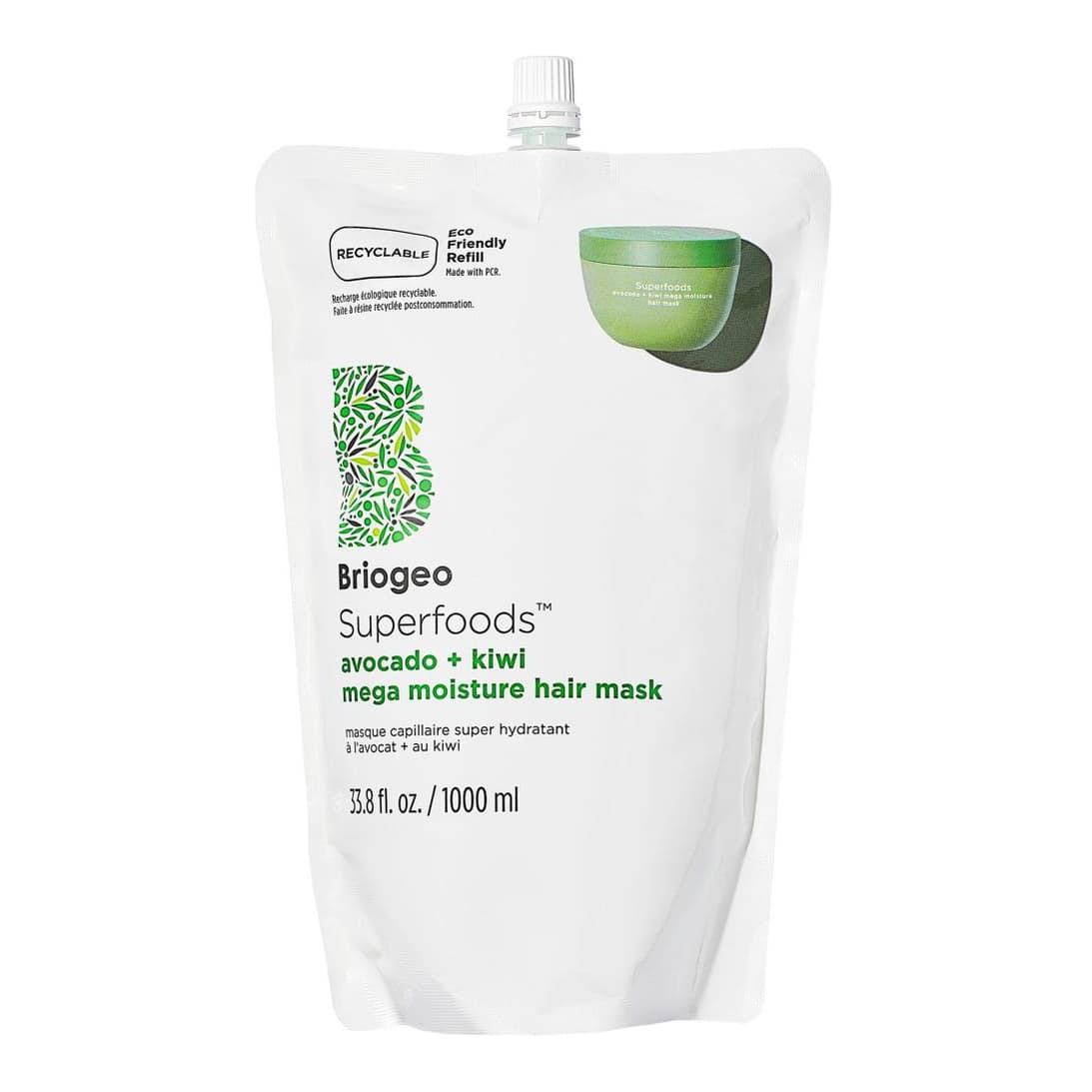 Superfoods™ Avocado + Kiwi Mega Moisture Hair Mask Jumbo Pouch