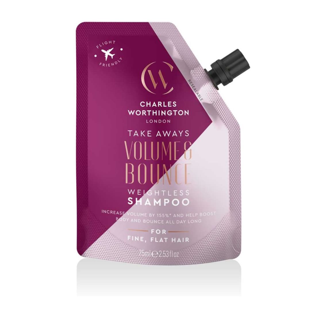 Volume and Bounce Weightless Shampoo Takeaway