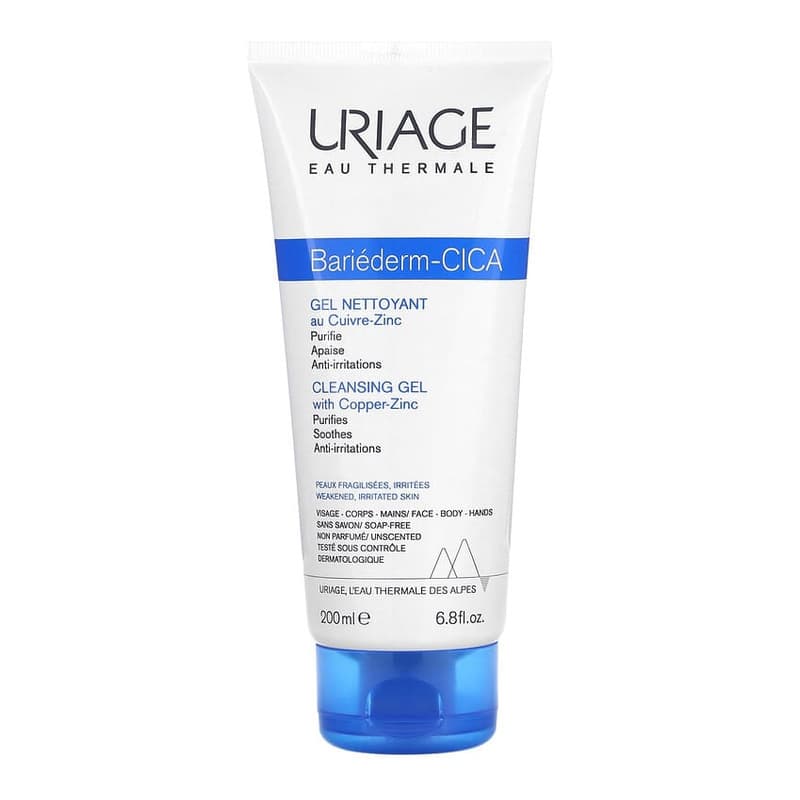 Bariederm-Cica, Cleansing Gel with Copper-Zinc, Unscented