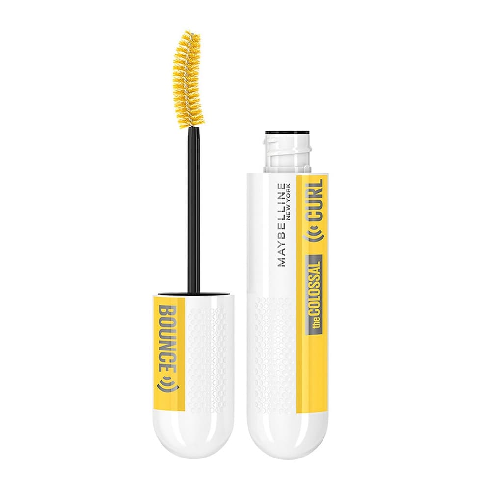 Colossal Curl Bounce Mascara Makeup, Washable Blackest Black