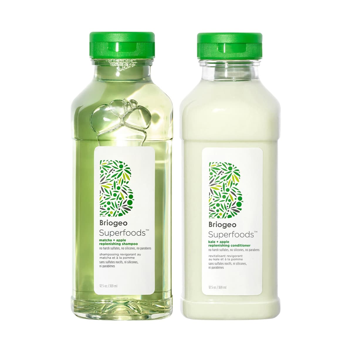 Superfoods Apple, Matcha + Kale Replenishing Shampoo + Conditioner Duo