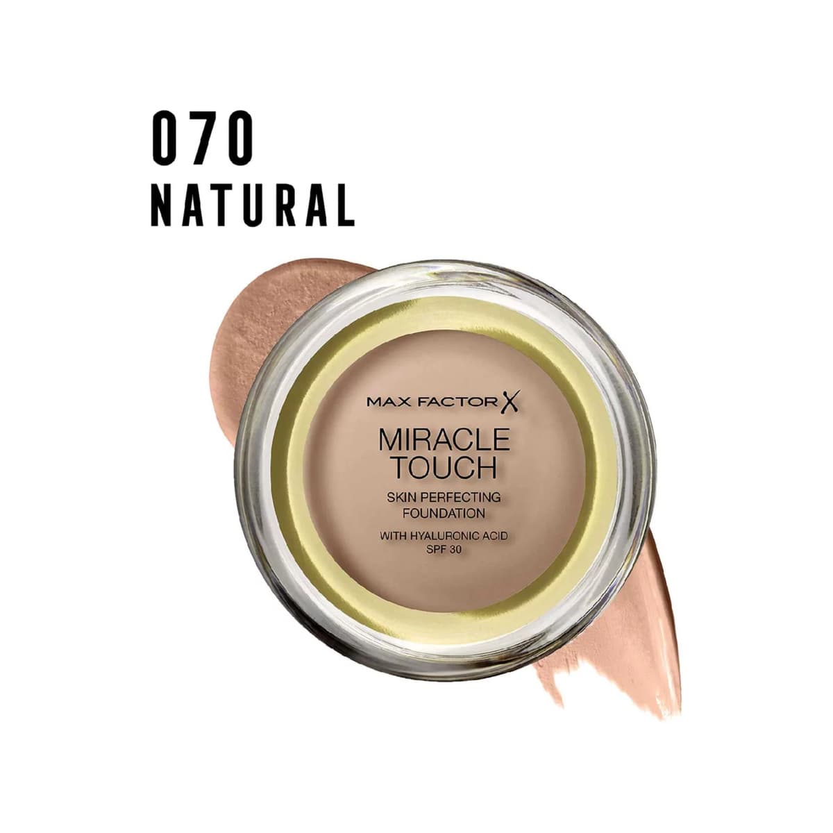 Miracle Touch Foundation SPF30 with Hyaluronic Acid, #070 Natural