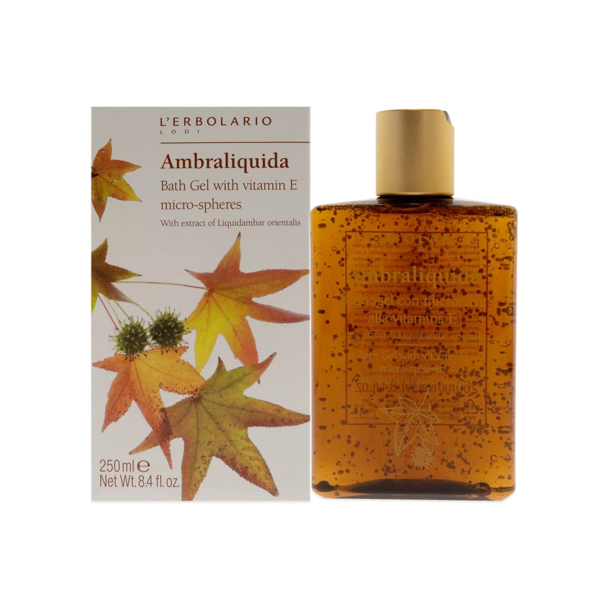 Ambraliquida Bath Gel With Vitamin E Micro-Spheres by LErbolario for Unisex - Shower Gel