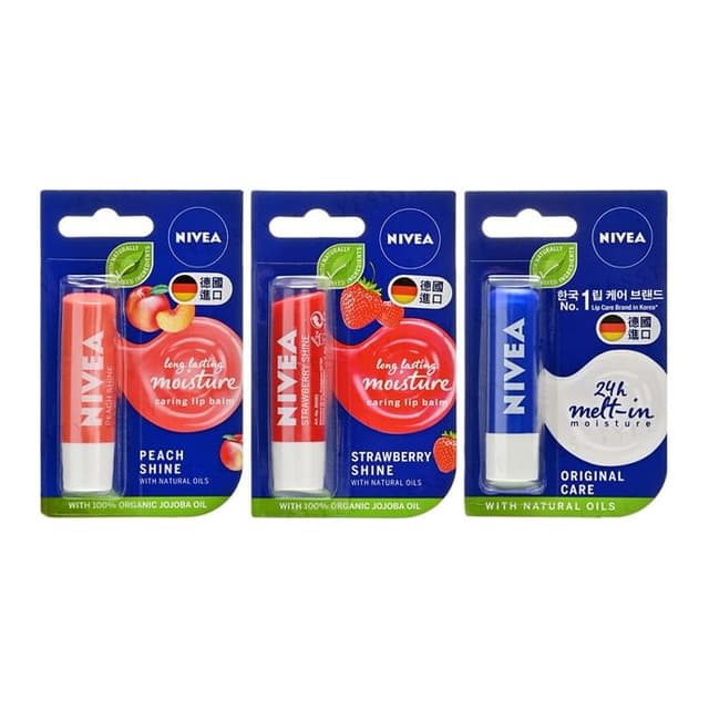 24H Melt-In Long Lasting Moisture Caring Lip Balm, Strawberry Shine
