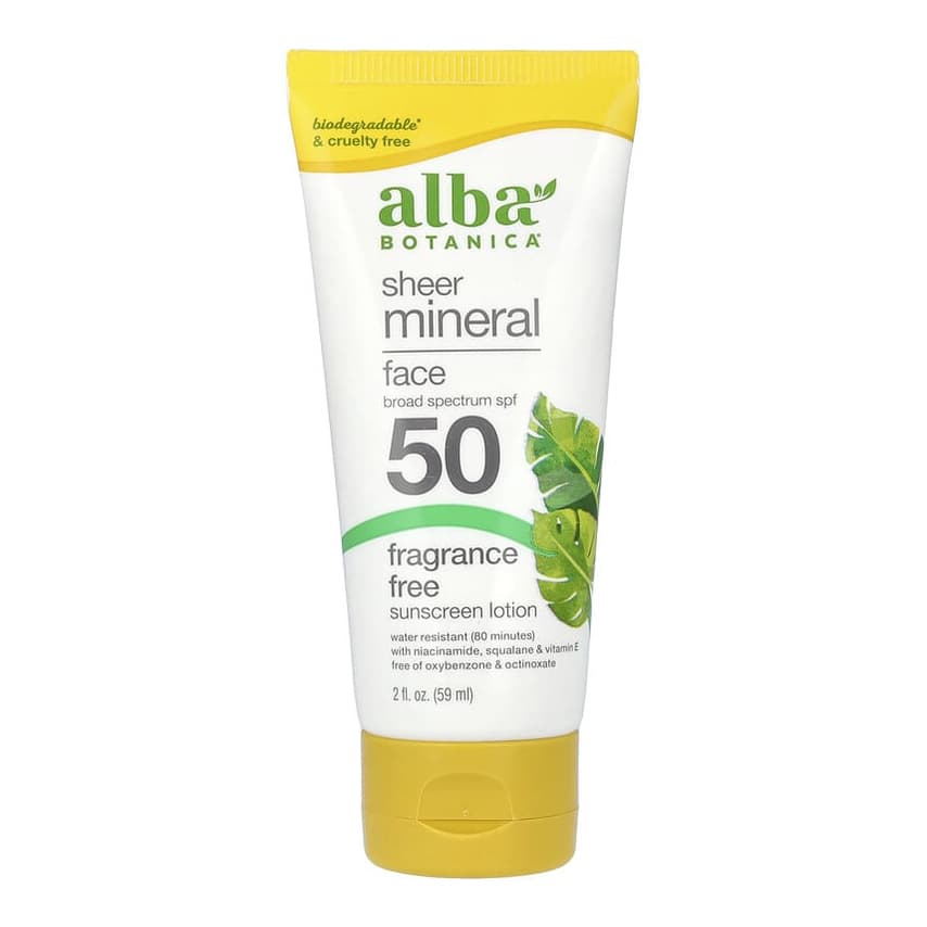 Sheer Mineral Face Sunscreen Lotion, SPF 50