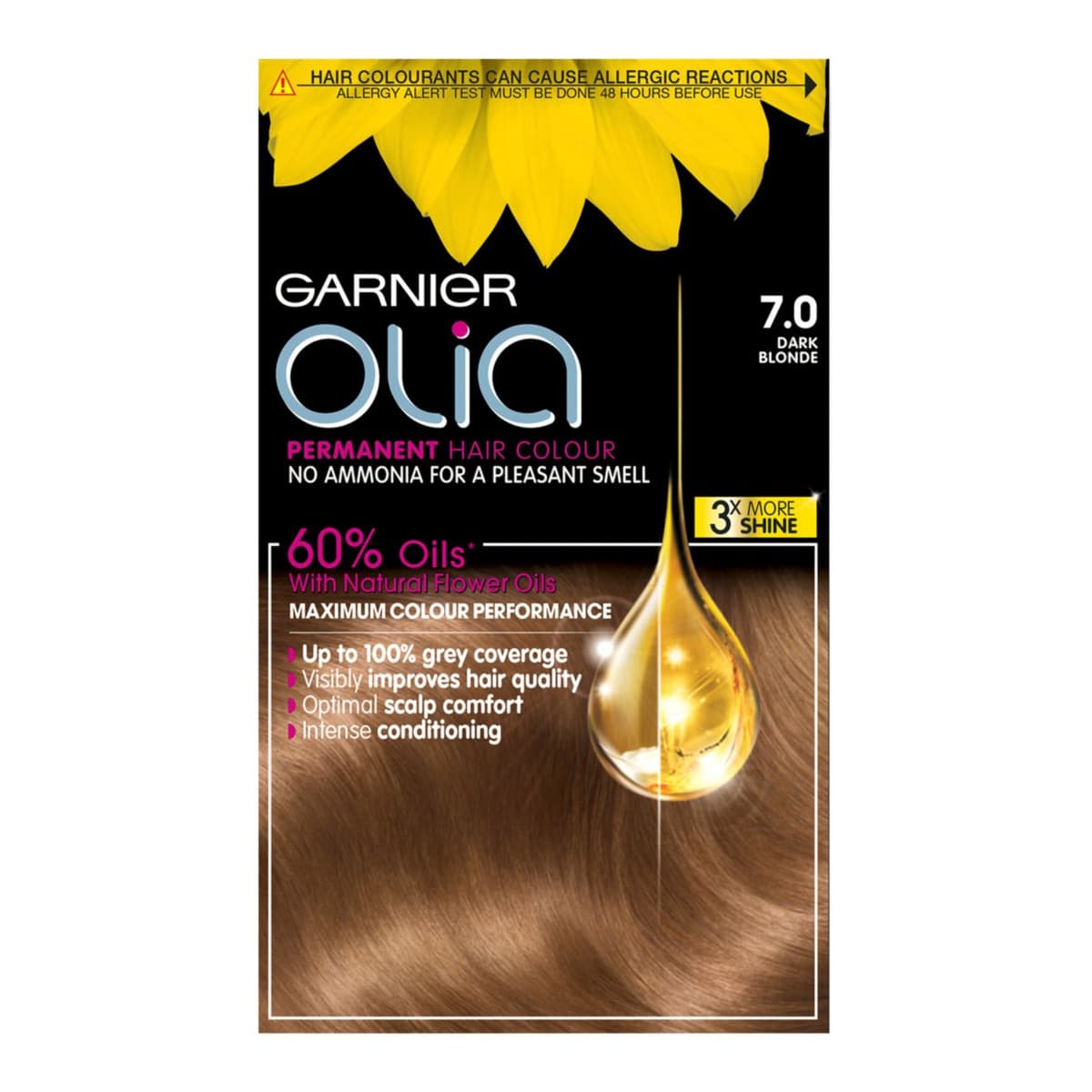 Olia 7.0 Dark Blonde No Ammonia Permanent Hair Dye
