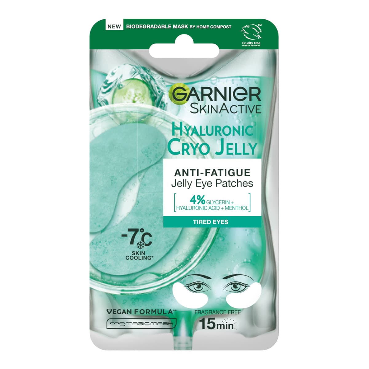 Anti-Fatigue Hyaluronic Acid and Icy Cucumber Cryo Jelly Eye Patches