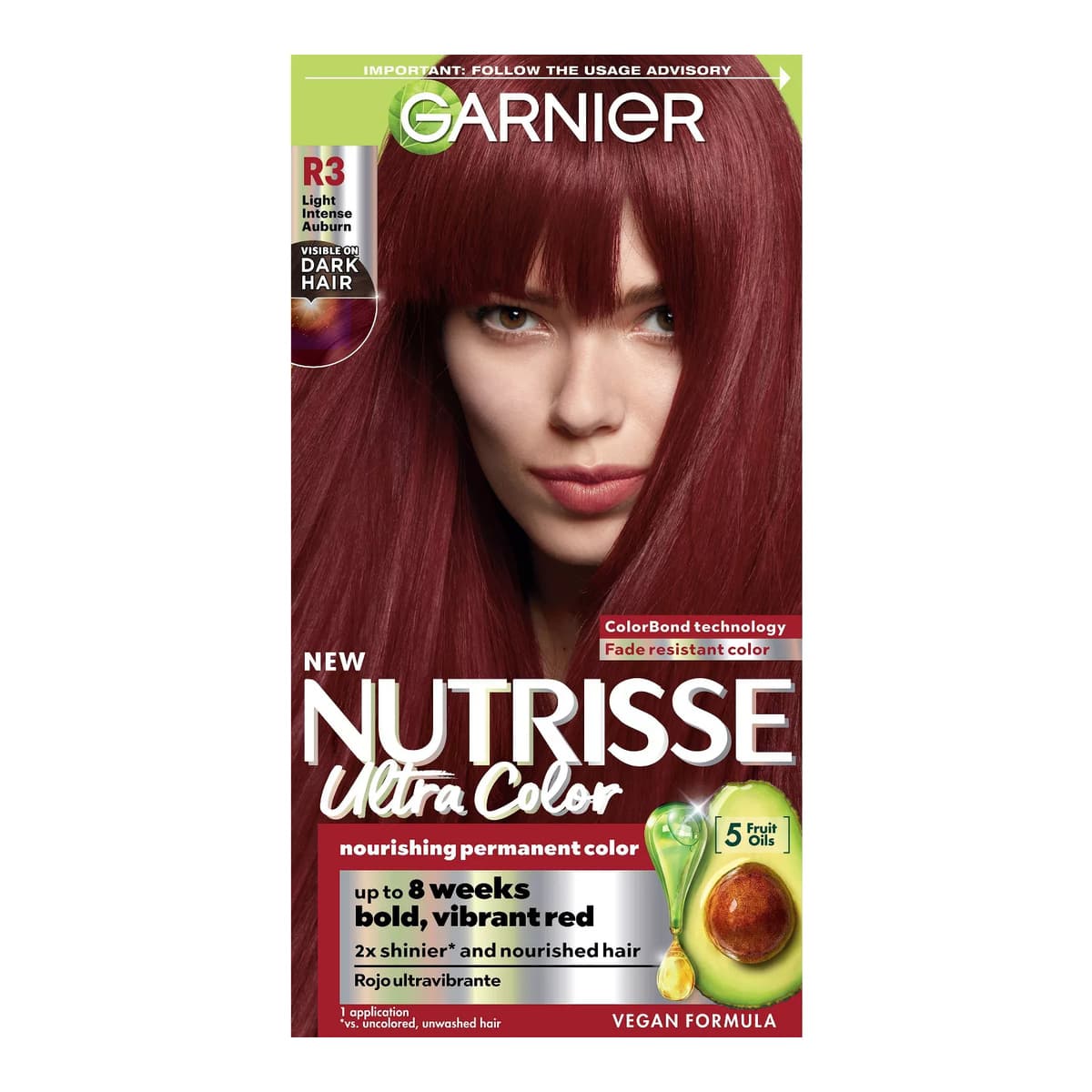 Nutrisse Ultra Color Nourishing Color Creme, R3 Light Intense Auburn