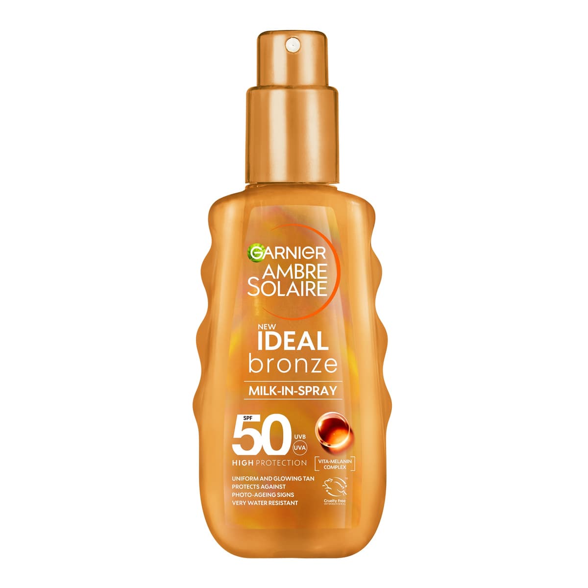 Ambre Solaire Ideal Bronze Milk-In Tanning SPF 50 Spray for Face and Body