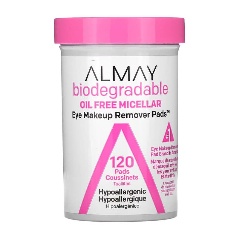 Eye Makeup Remover Pads, Oil Free Micellar