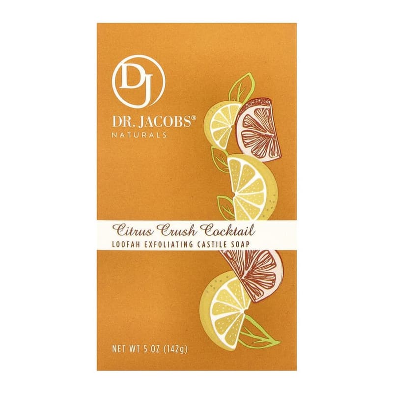 Loofah Exfoliating Castile Bar Soap, Citrus Crush Cocktail