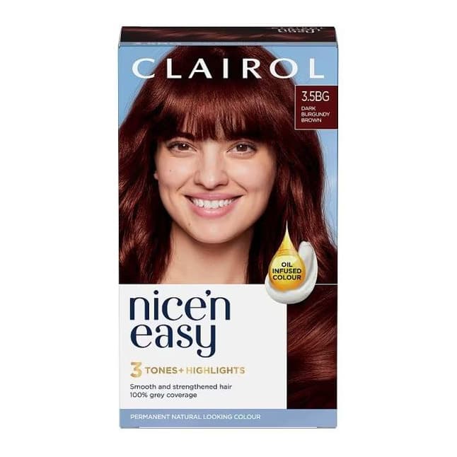 Clairol Nice'n Easy Hair Dye 3.5BG Dark Burgundy Brown