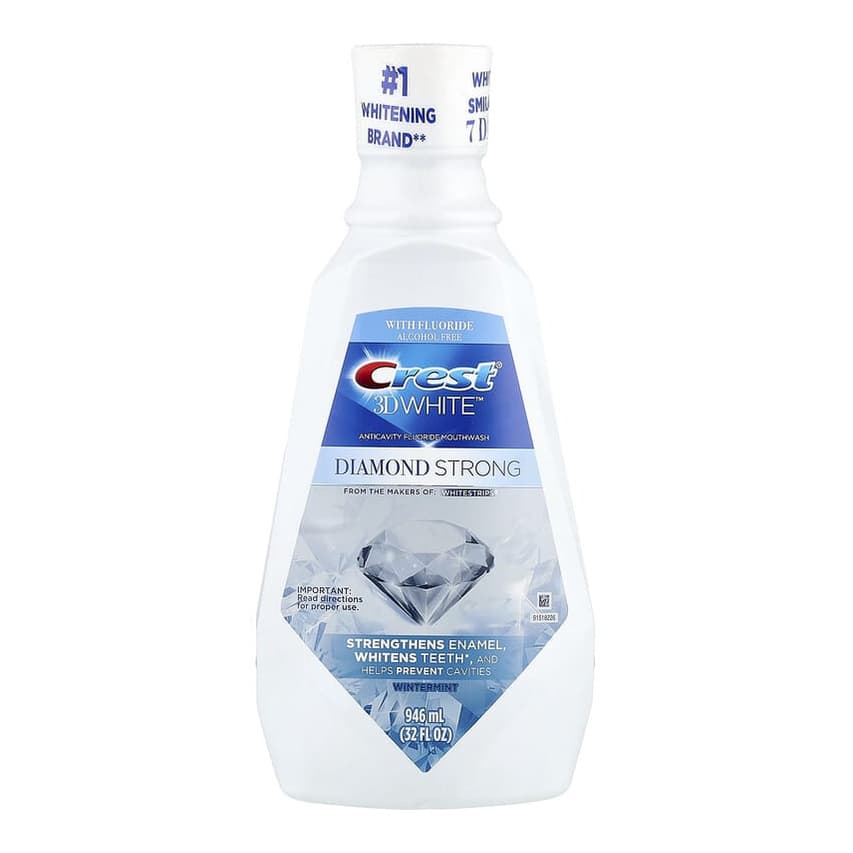 3D White™, Diamond Strong, Anticavity Fluoride Mouthwash, Alcohol Free, Wintermint