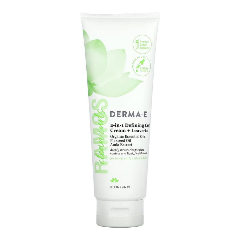 Ramos Clean Curls, 2-In-1 Defining Curl Cream + Leave-In