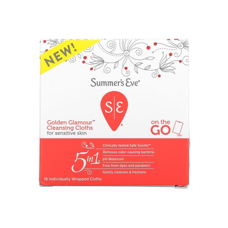 5 In 1 Golden Glamour Cleansing Cloths, On-The-Go