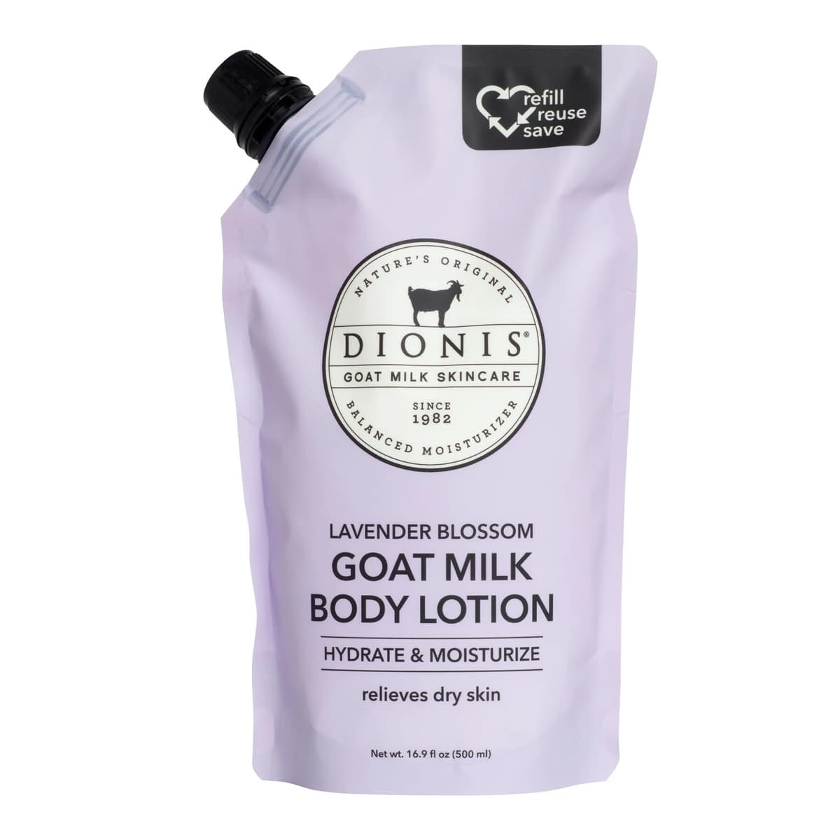 Dionis Goat Milk Body Lotion Refill Pouch Lavender Blossom