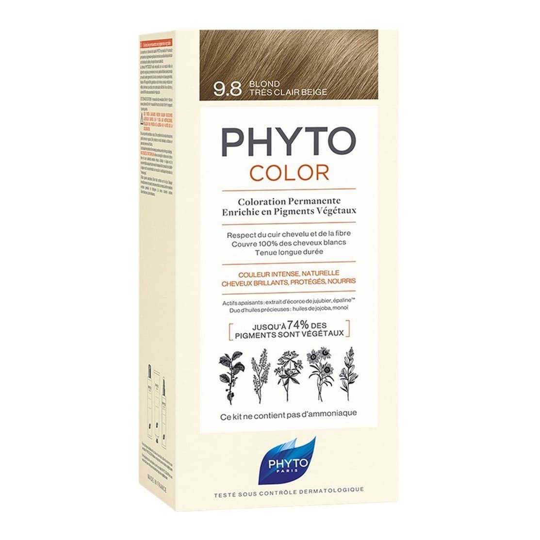 Permanent Color Shade 9.8 Very Light Beige Blonde