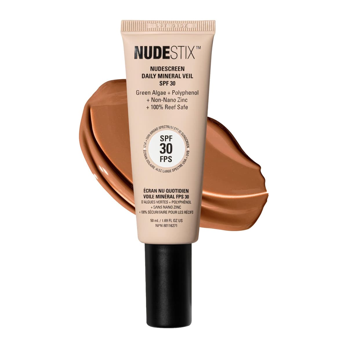 Nudescreen Daily Mineral Face Veil SPF 30, Warm
