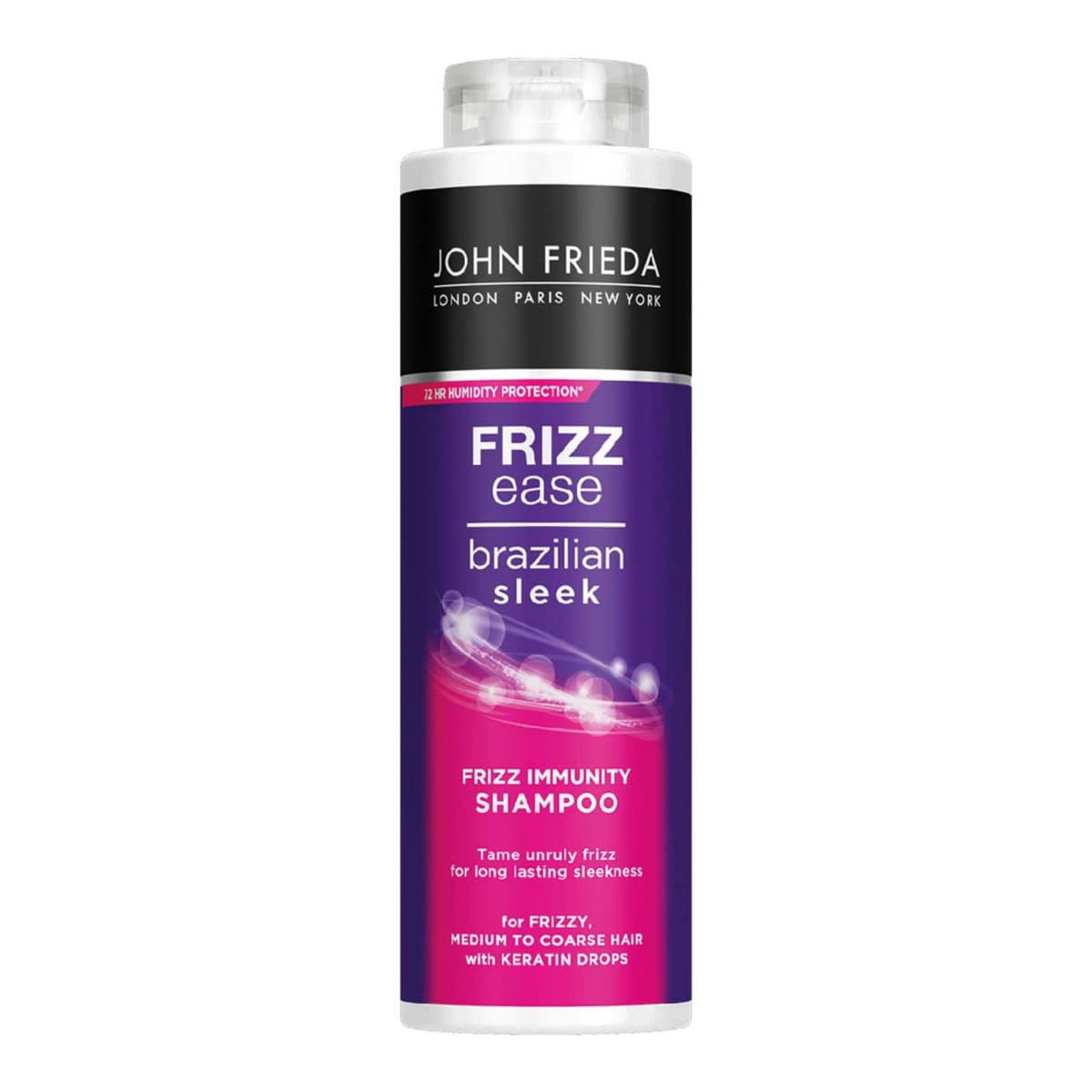 Frizz Ease Brazilian Sleek Frizz Immunity Shampoo for Frizzy, Medium to Coarse Hair