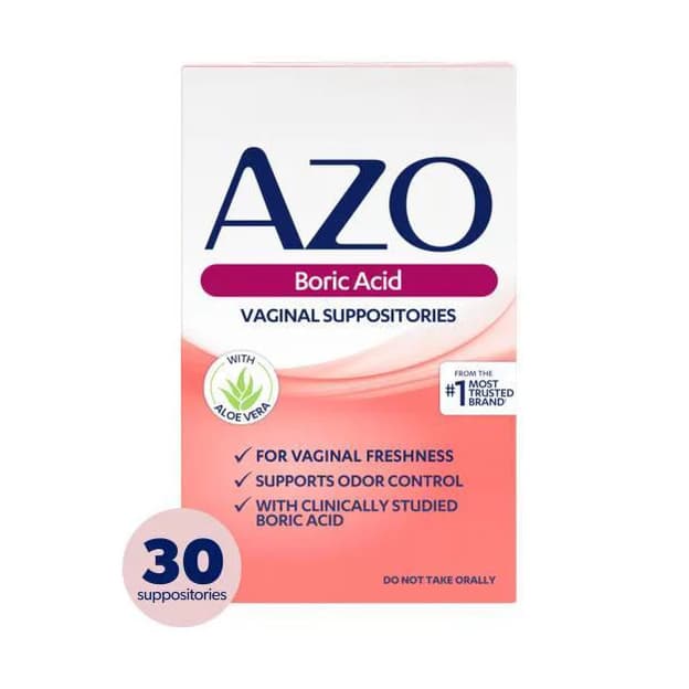 Boric Acid Vaginal Suppositories with Aloe