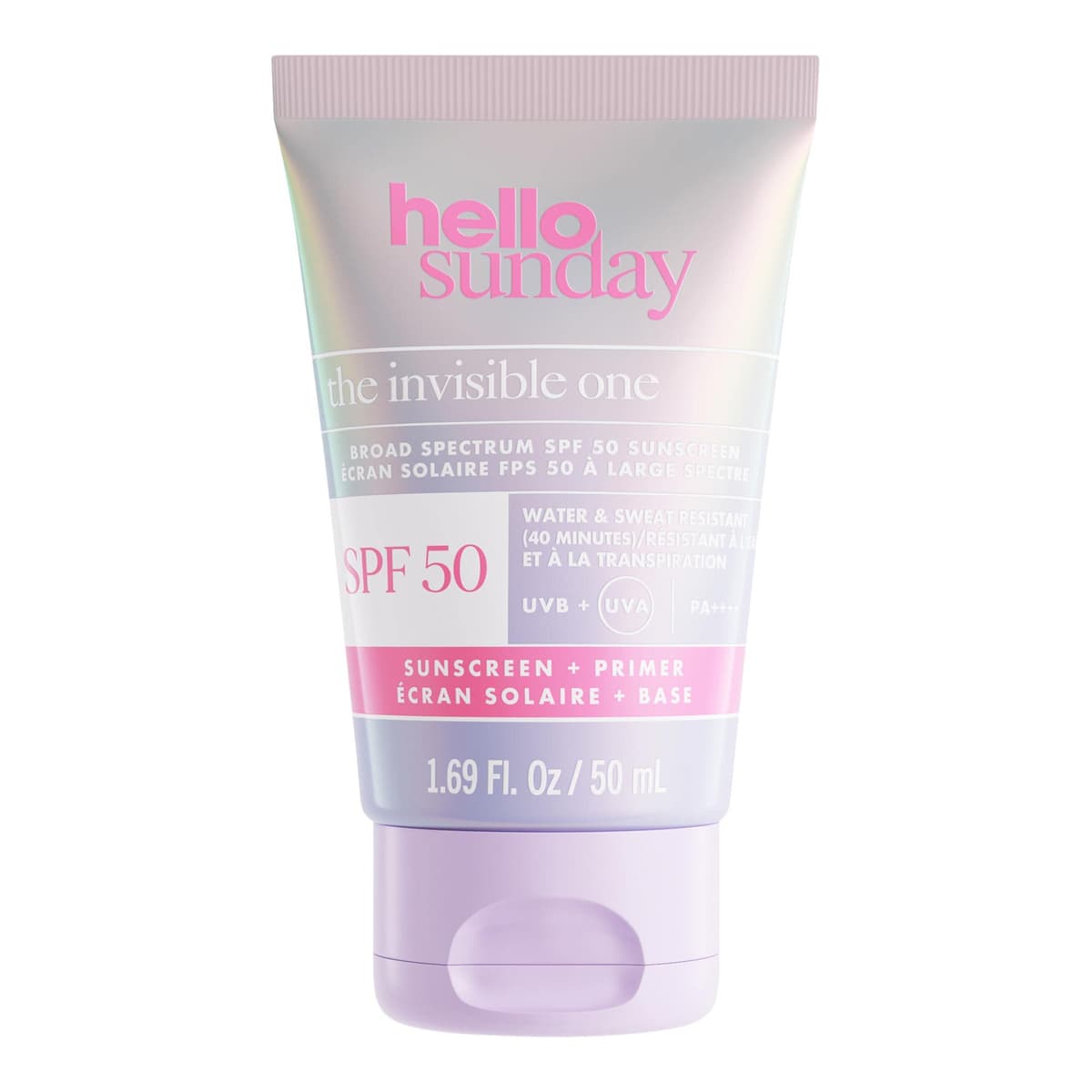 The Invisible One SPF 50 Hydrating Face Sunscreen + Primer with Hyaluronic Acid