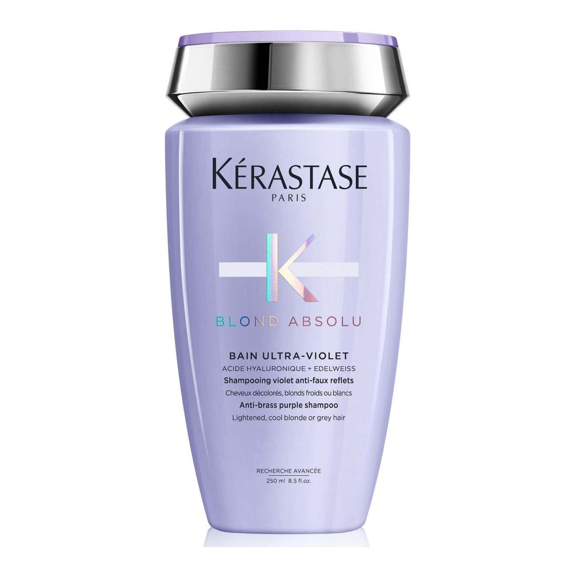 Kérastase Blond Absolu, Anti-Brass Purple Shampoo, For Cool Blondes and Grey Hair, With Hyaluronic Acid