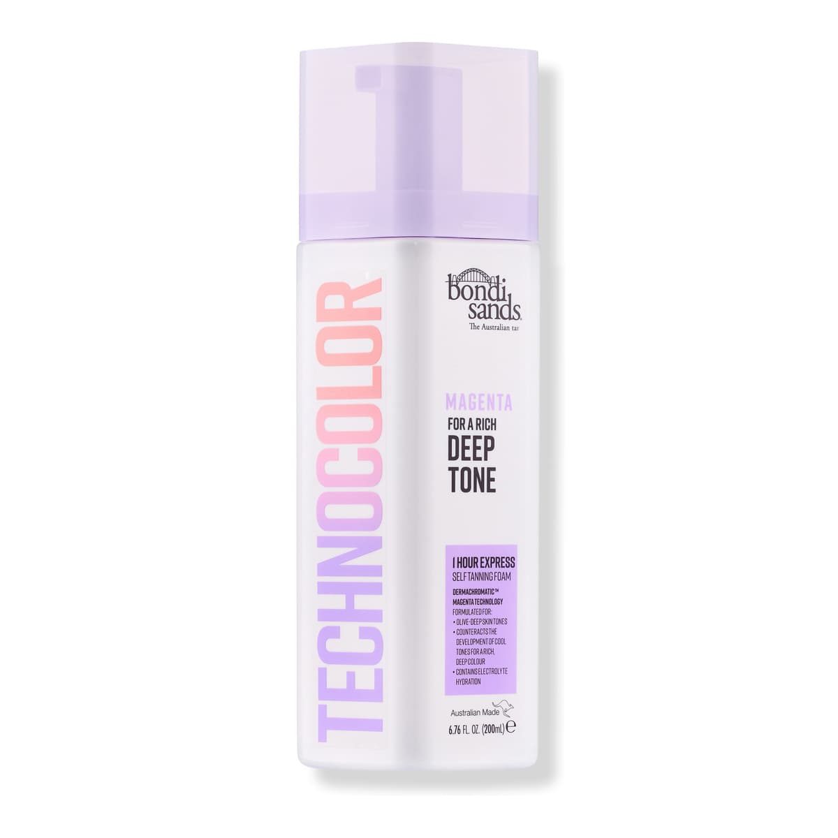 Technocolor 1 Hour Express Self Tanning Foam, Magenta