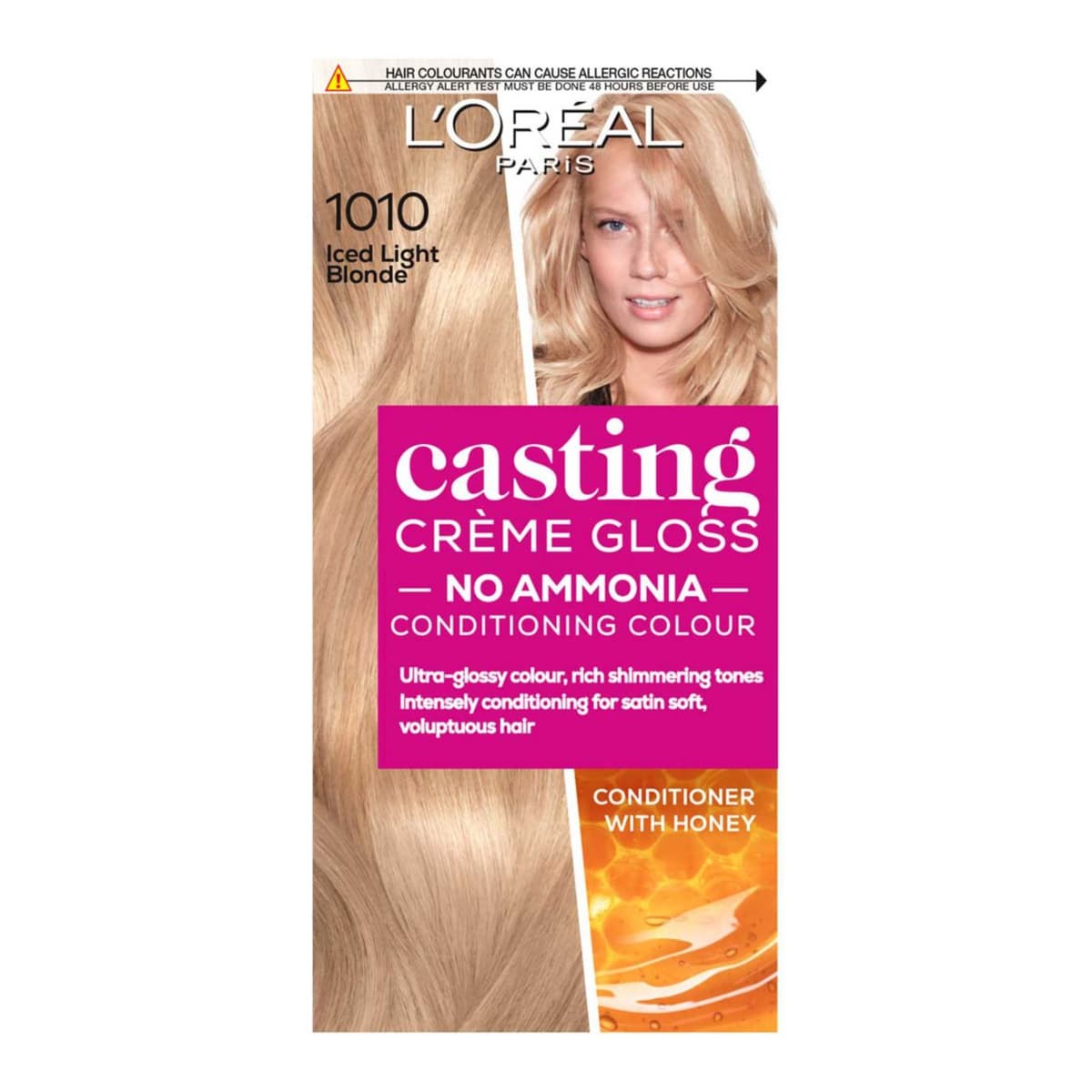 Paris Casting Creme Gloss Semi-Permanent Hair Dye, Blonde Hair Dye 1010 Light Iced Blonde