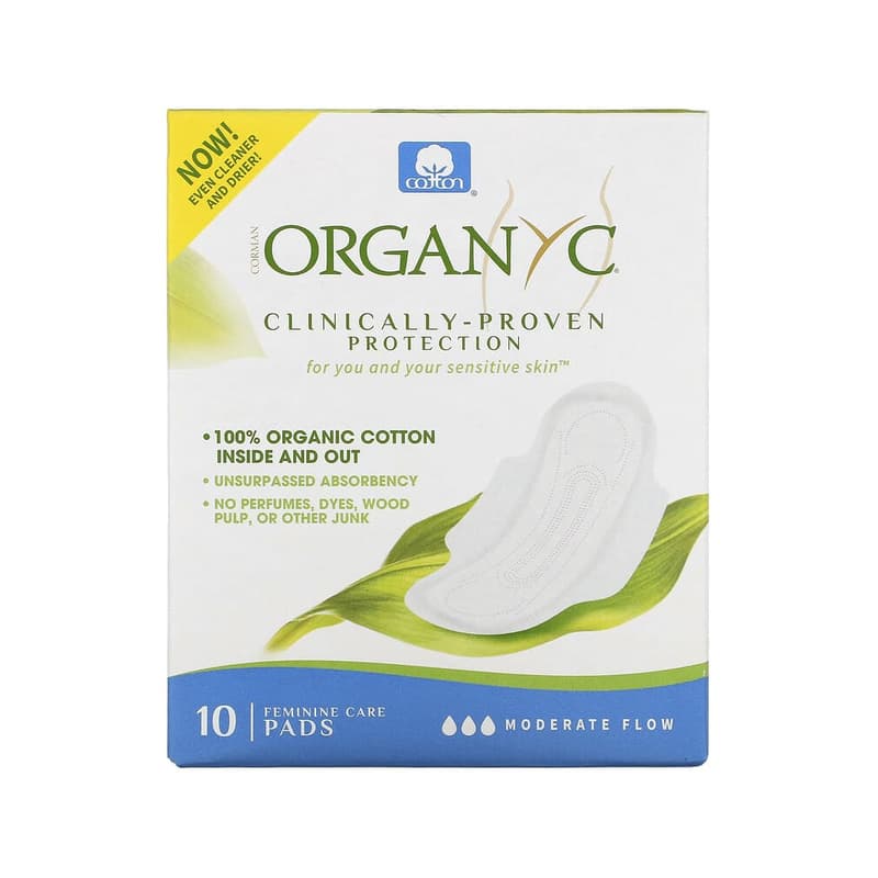 Organic Cotton Pads, Moderate Flow