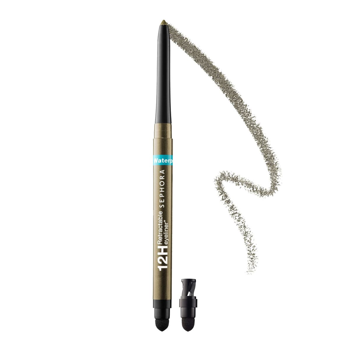 Waterproof 12HR Retractable Eyeliner Pencil, #12 Shimmer Green