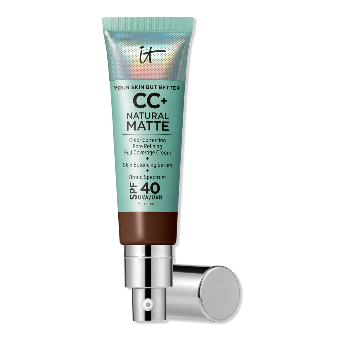 CC+ Cream Natural Matte Foundation with SPF 40, Deep Mocha