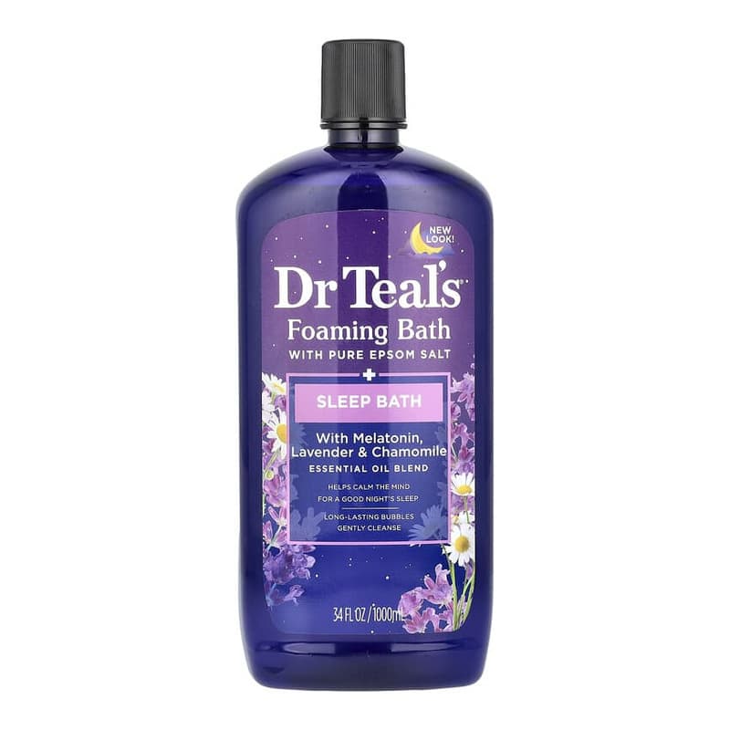 Foaming Bath With Pure Epsom Salt, With Melatonin, Lavender & Chamomile